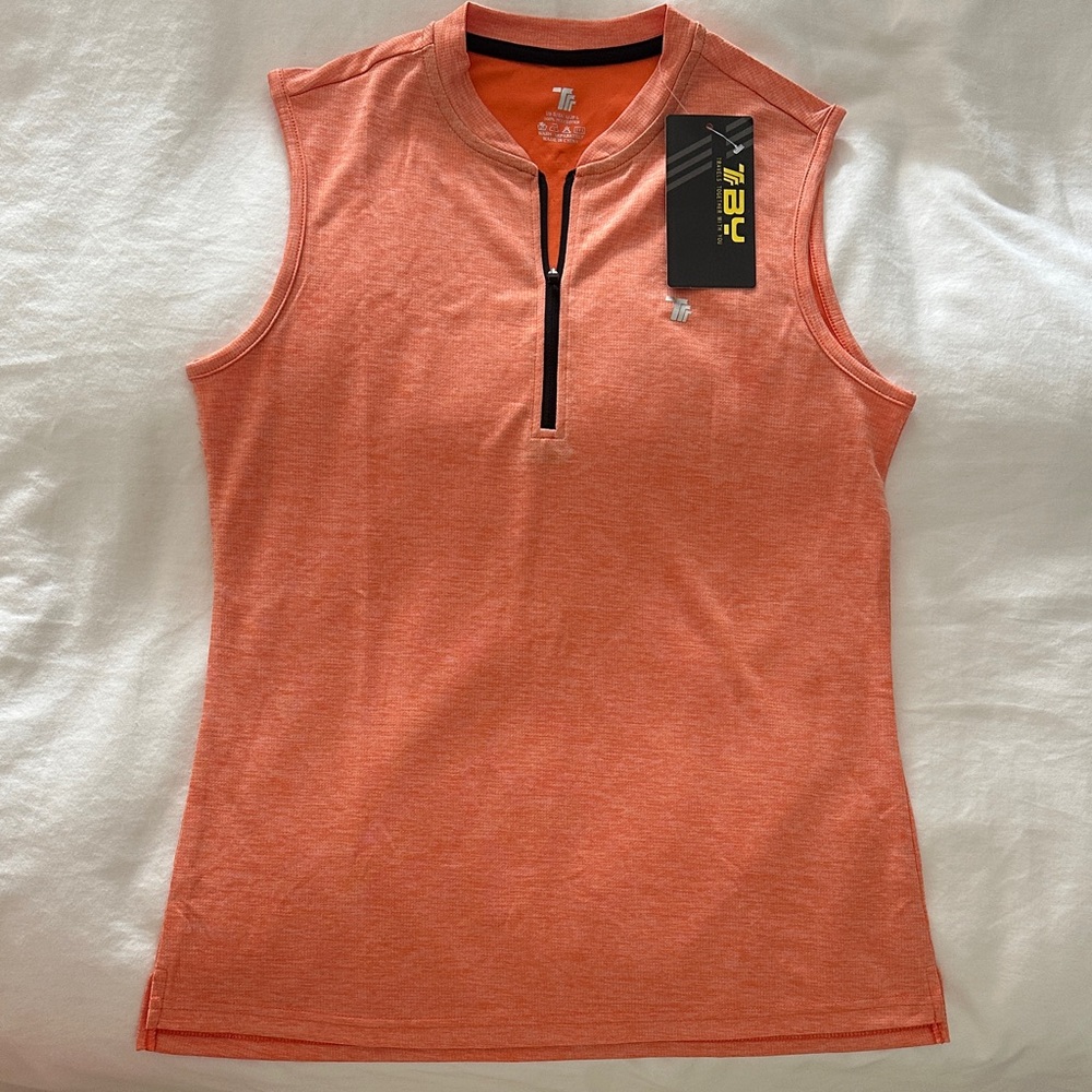 TBY Women's Orange Sleeveless tennis or golf shirt